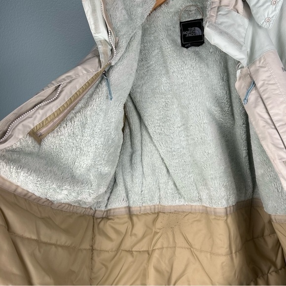 The North Face Mint Green And Tan Inlux Fur Lined Insulated Hyvent Jacket Size L - Picture 5 of 12